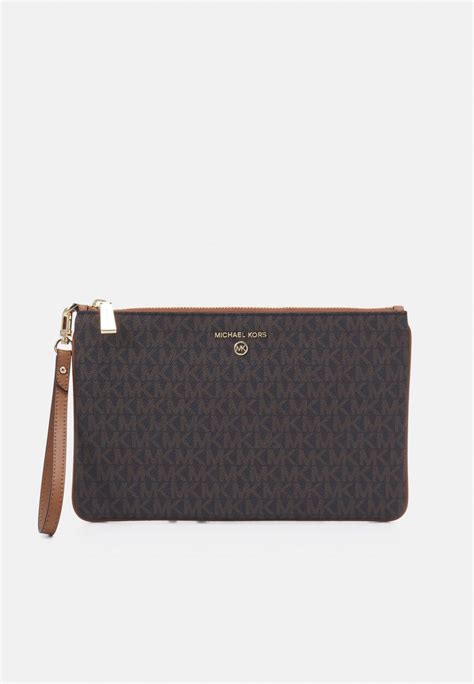 michael kors clutch bruin|Michael Kors wristlets.